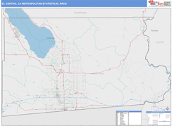 El Centro Metro Area Digital Map Color Cast Style